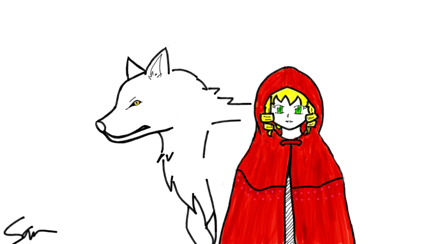 861x484 Little Red Riding Hood Drawing, Pencil, Sketch, Colorful - Little Red Riding Hood Drawing