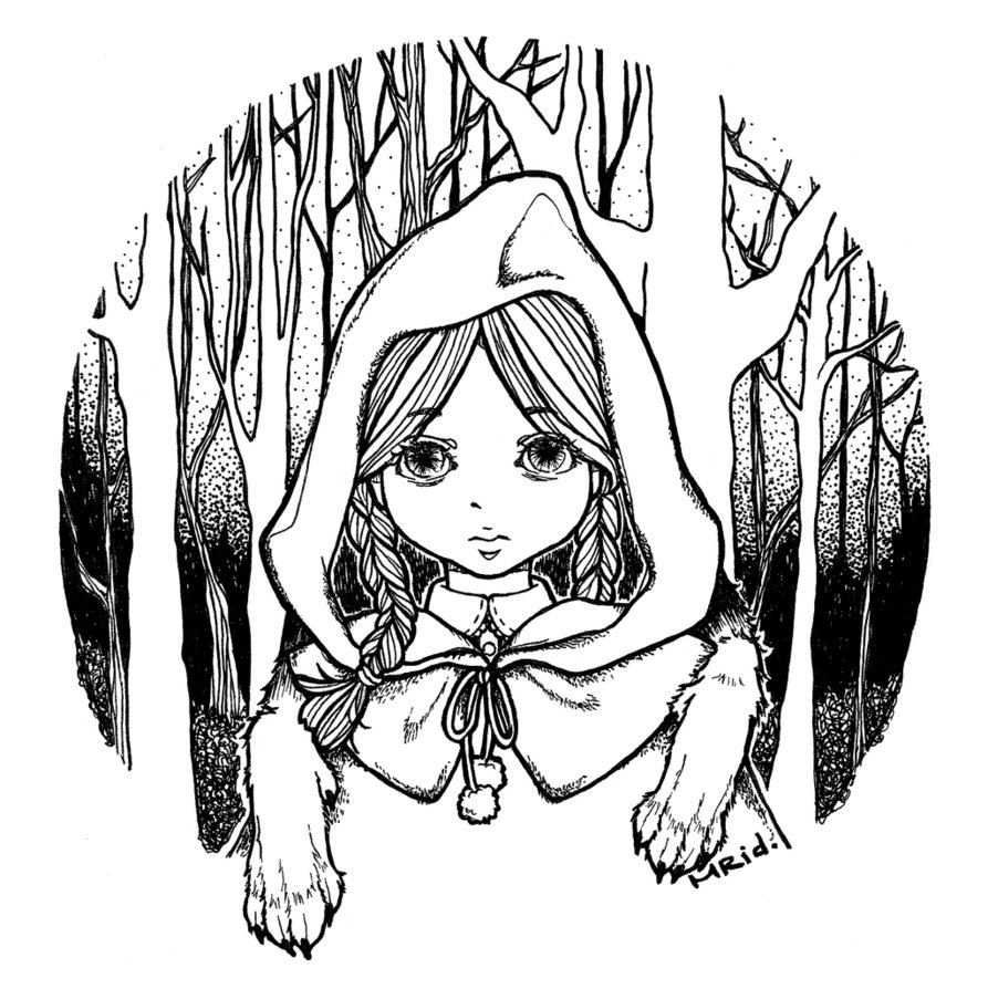 893x894 Little Red Riding Hood Png Black And White Transparent Little Red - Little Red Riding Hood Drawing