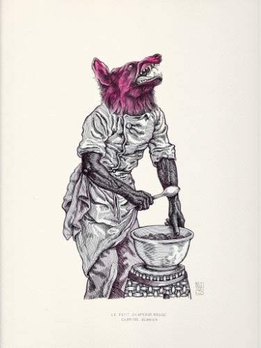 375x500 The Little Red Riding Hood Drawing - Little Red Riding Hood Drawing