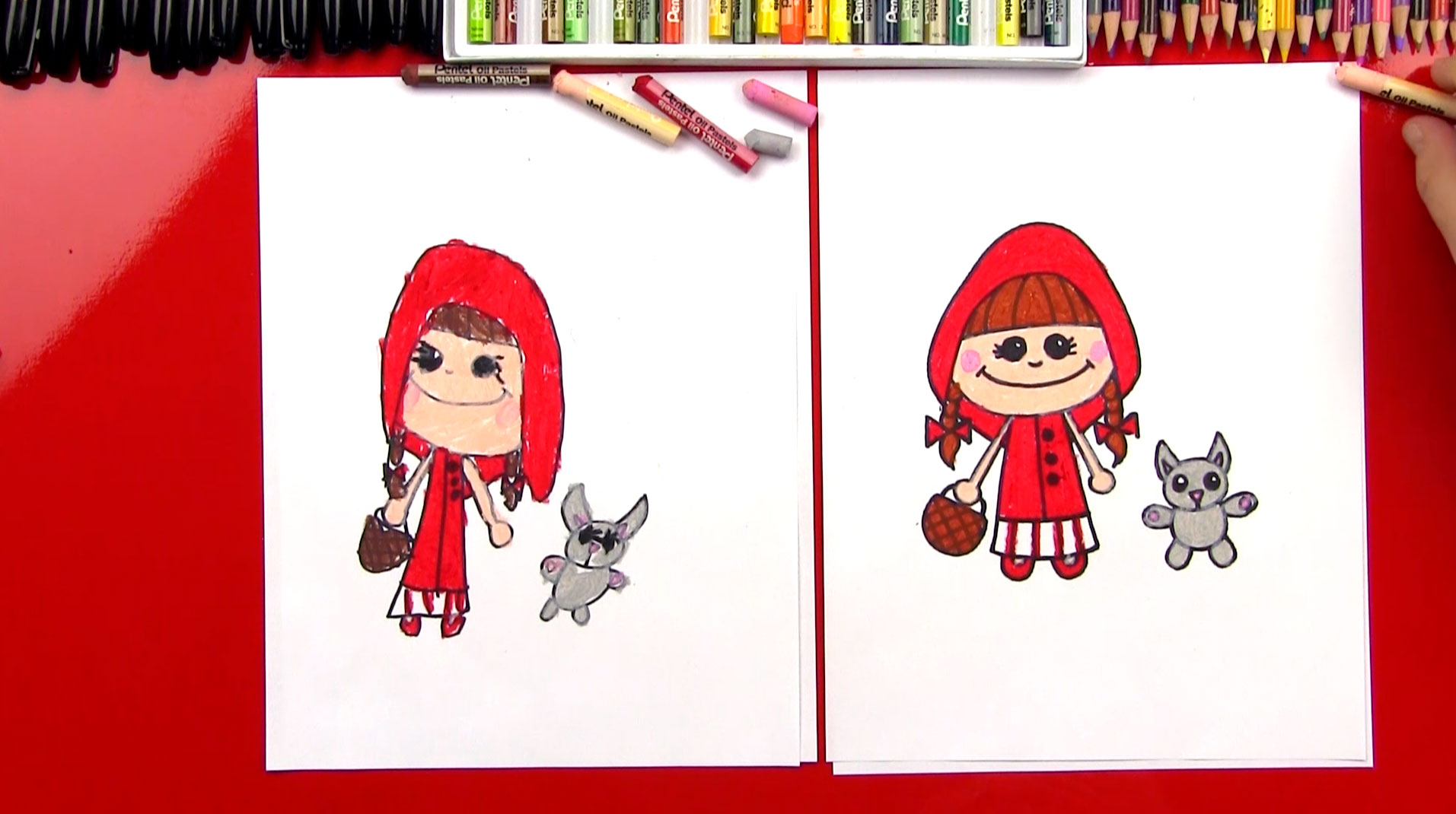 1913x1070 How To Draw Little Red Riding Hood - Little Red Riding Hood Drawing