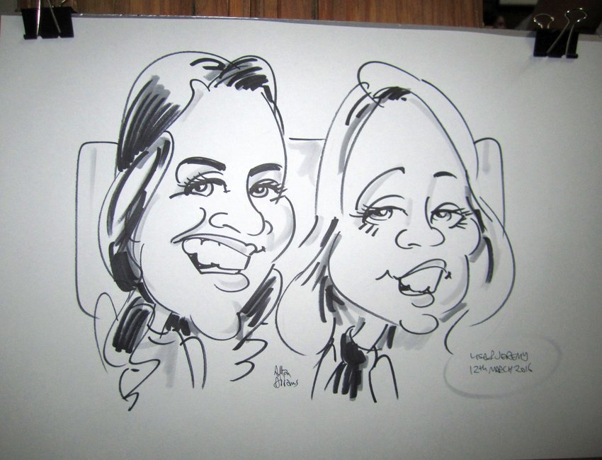 850x650 live drawing adelaide's cartoon guy! fast caricatures - Live Drawing