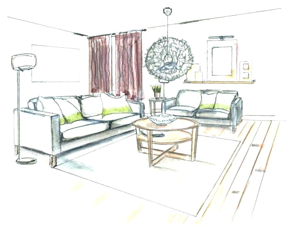 995x768 living room perspective images - Living Room Perspective Drawing