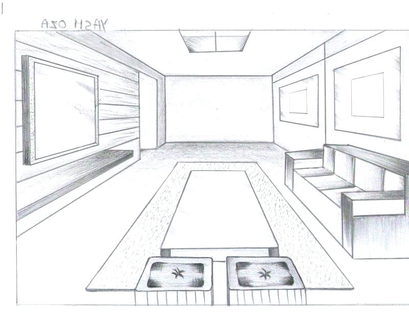 Living Room Perspective Drawing At Paintingvalley Com