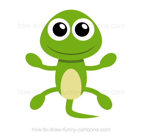 500x487 How To Draw A Lizard - Lizard Drawing