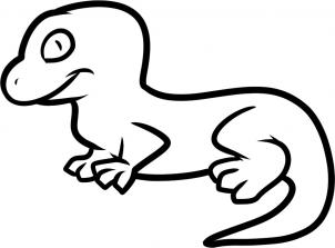 302x223 How To Draw How To Draw A Lizard For Kids - Lizard Drawing