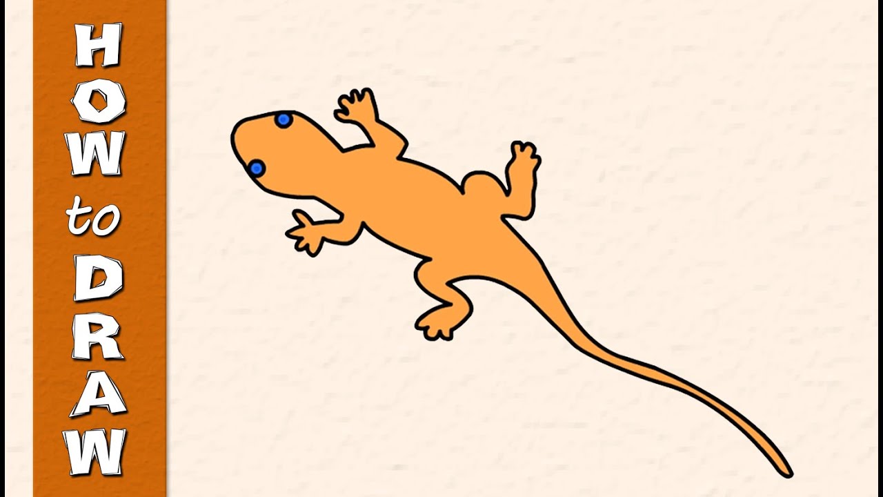 1280x720 Drawing For Kids Hot N Sour Kids - Lizard Drawing For Kids