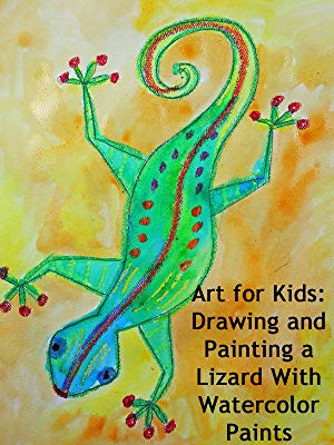 300x400 Watch Art For Kids Drawing And Painting A Lizard - Lizard Drawing For Kids