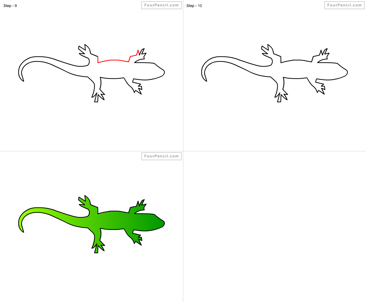 Lizard Drawing Outline at PaintingValley.com | Explore collection of ...