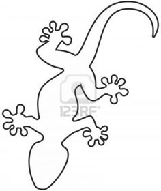 236x280 Gecko Drawings Gecko Outline Clip Art - Lizard Line Drawing