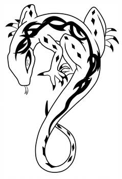 239x350 Lizard Line Art - Lizard Line Drawing