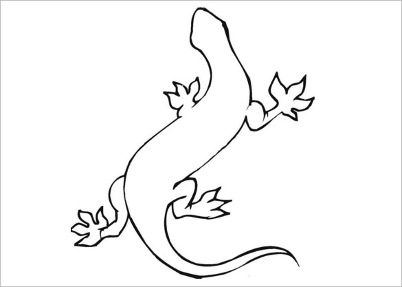 585x417 Lizard Templates, Crafts Ampamp Colouring Pages Free - Lizard Outline Drawing