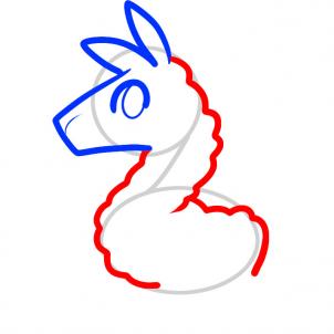 302x302 how to draw how to draw a llama for kids - Llama Drawing Easy