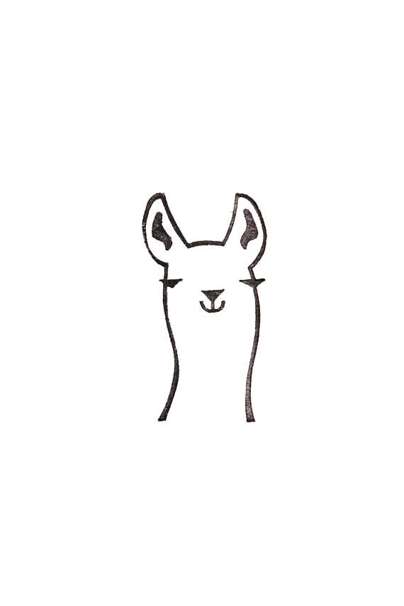 570x855 llama st llama gift, peru animal, lama glama, peekaboo stamp - Llama Drawing Easy