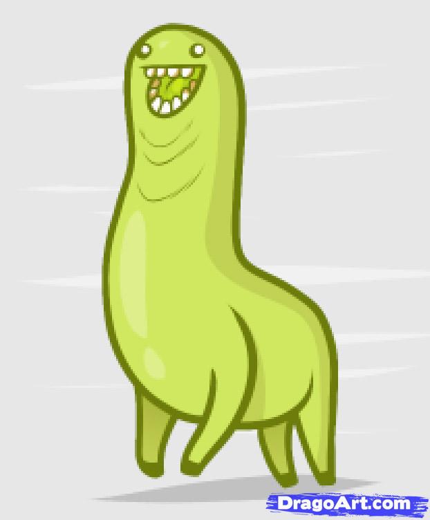 622x752 how to draw bunchie, green llama, step - Llama Drawing Easy