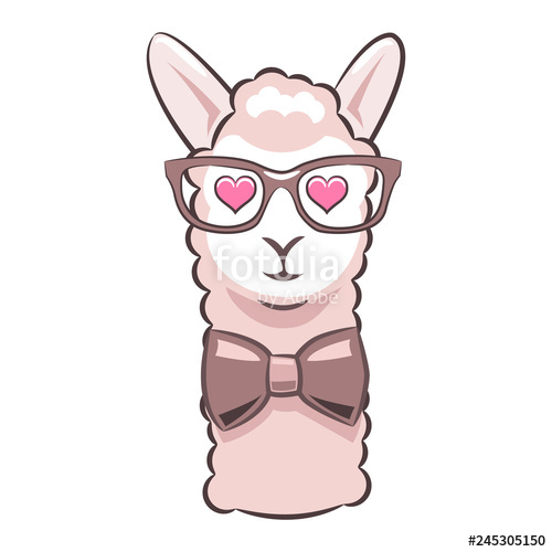 500x500 Llama Face Clipart Stock Image And Royalty Free Vector - Llama Face Drawing