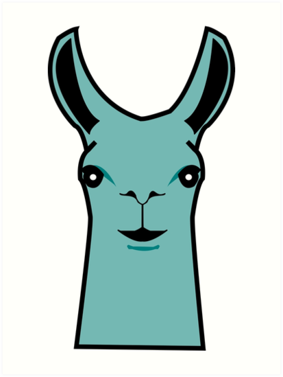 413x549 cute llama face drawing art prints - Llama Face Drawing