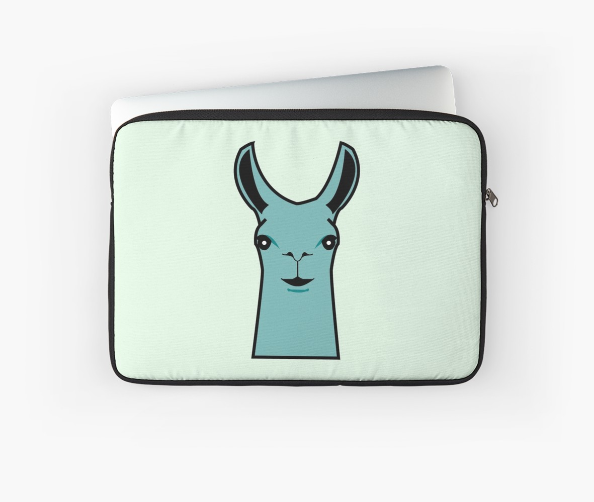 1181x999 cute llama face drawing laptop sleeves - Llama Face Drawing