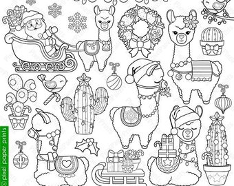340x270 Llama Line Art Etsy - Llama Line Drawing