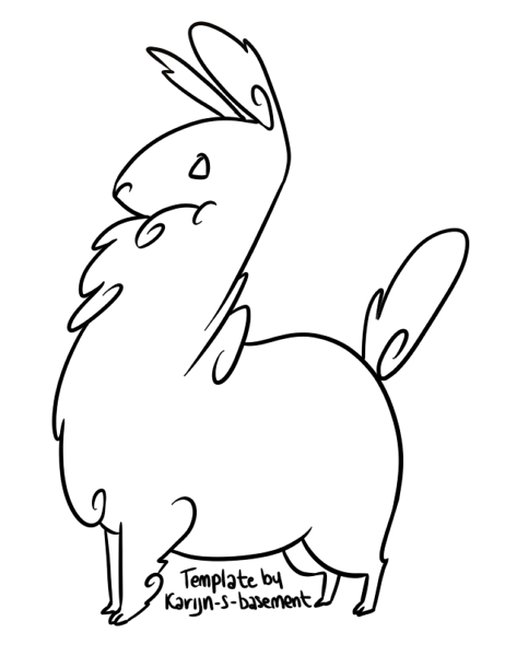 462x600 Collection Of Free Llama Drawing Chibi Download On Ui Ex - Llama Line Drawing