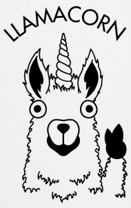 190x302 Llamacorn, Funny Llama And Unicorn Design, Peace - Llamacorn Drawing