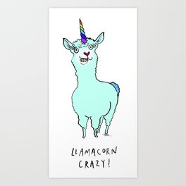264x264 Llamacorn Art Prints - Llamacorn Drawing