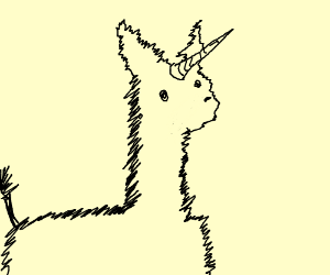 300x250 Llamacorn Drawing - Llamacorn Drawing