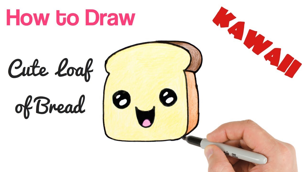 1280x720 how to draw loaf of bread step - Loaf Of Bread Drawing