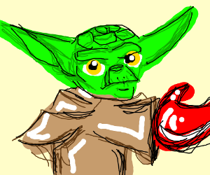 300x250 Yoda With A Lobster Claw Drawing - Lobster Claw Drawing