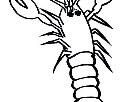 440x330 giant sea lobster with big clasp animals coloring - Lobster Drawing For Kids