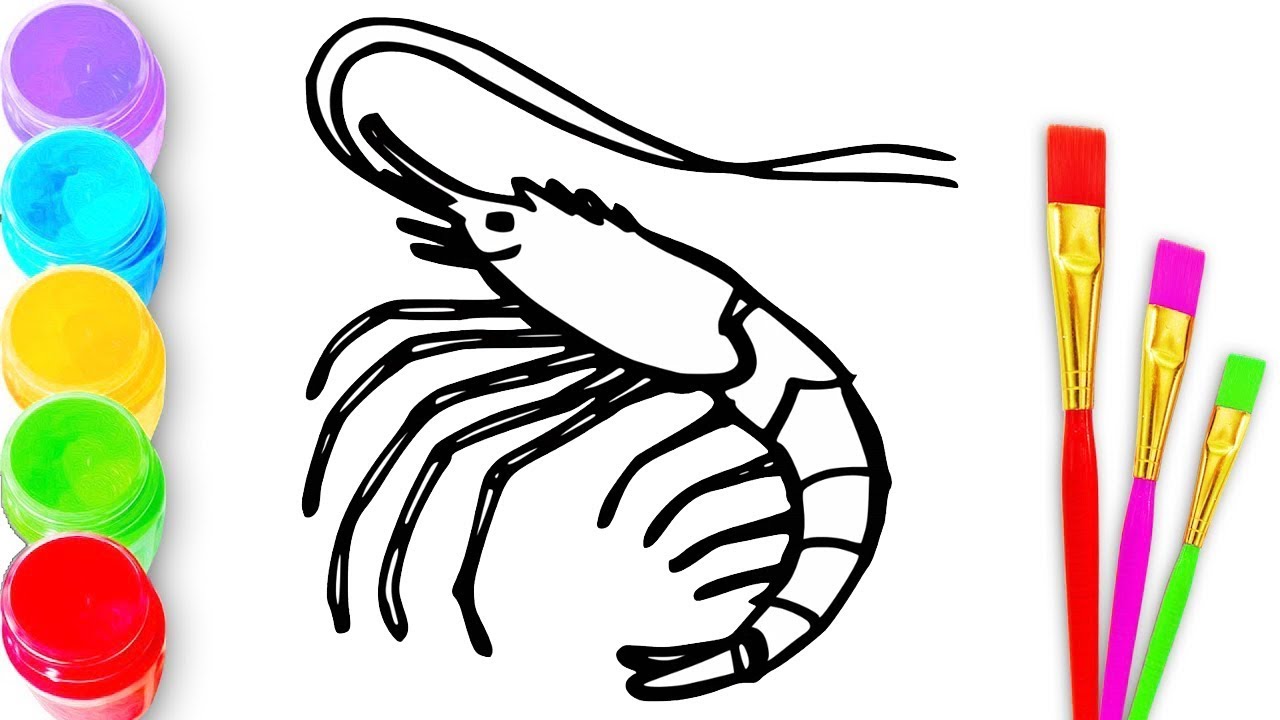 1280x720 Glitter Lobster Coloring And Drawing For Kids, Toddlers Jolly - Lobster Drawing For Kids