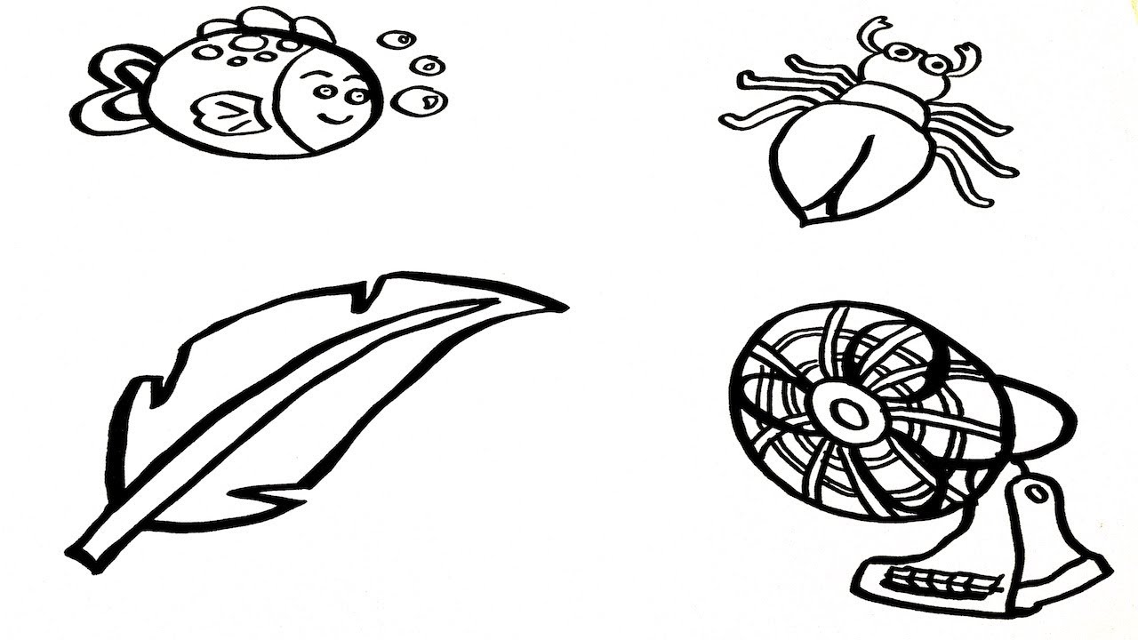 1280x720 How To Draw Hand Fan Coloring Pages For Kids Art Colors - Lobster Drawing For Kids