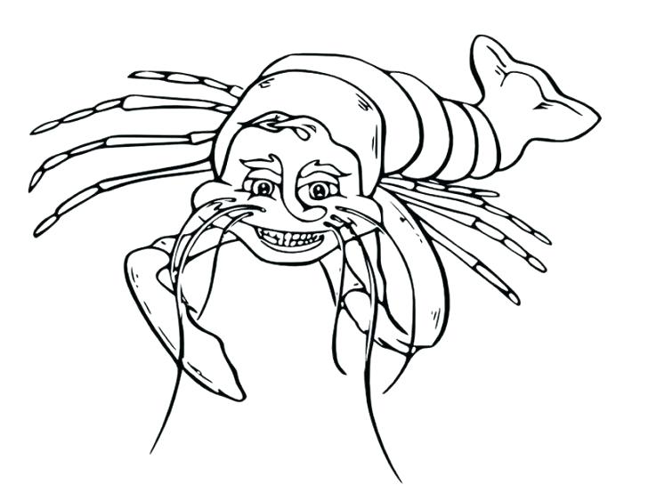 728x563 Lobster Coloring - Lobster Drawing For Kids