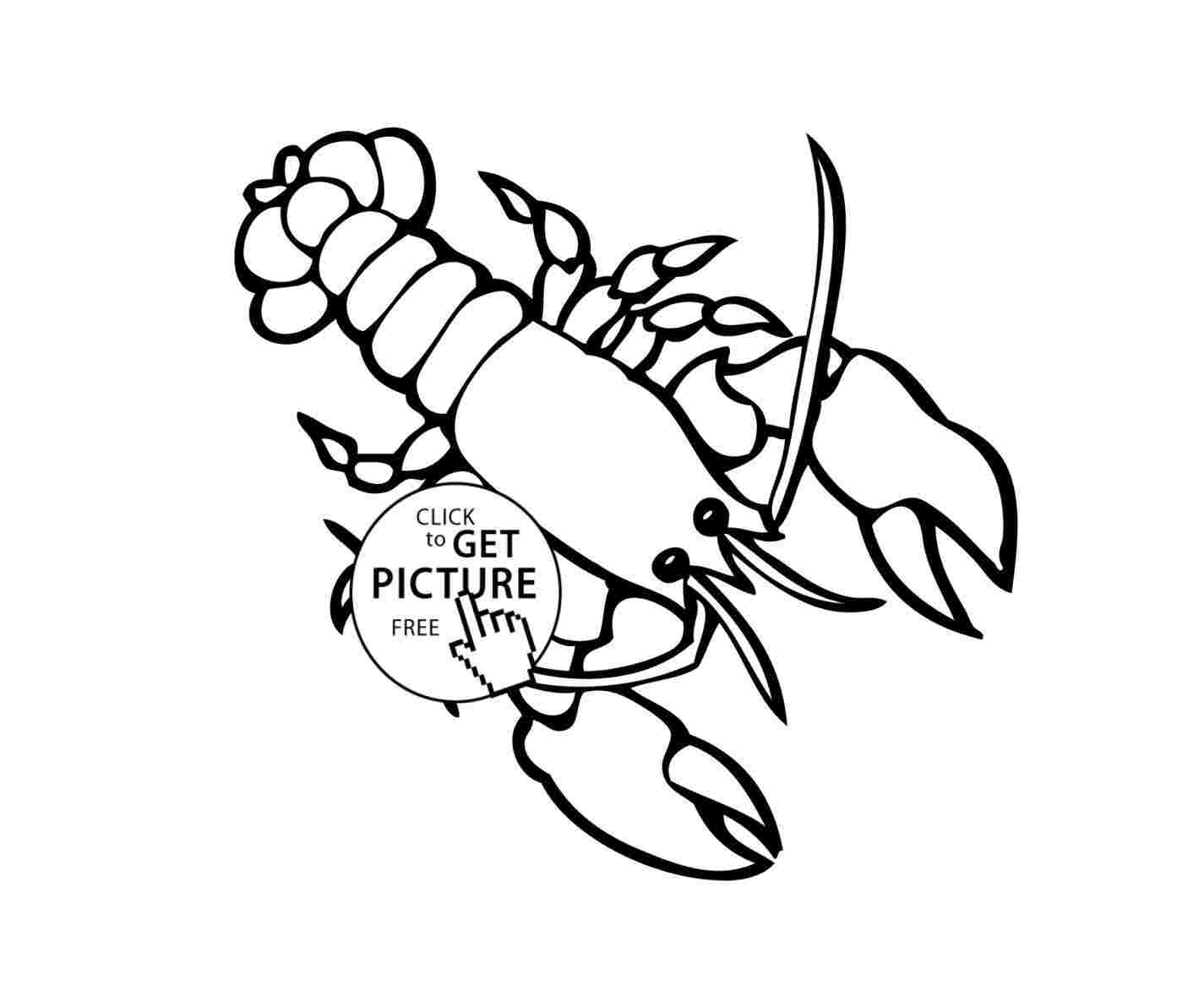 1425x1172 Drawing For Kids Sea Animals - Lobster Drawing For Kids
