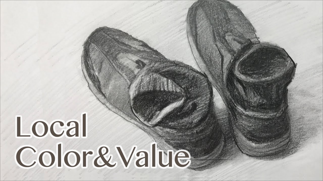 1280x720 How To Shade Drawing Shoes With Graphite Pencils - Local Drawing