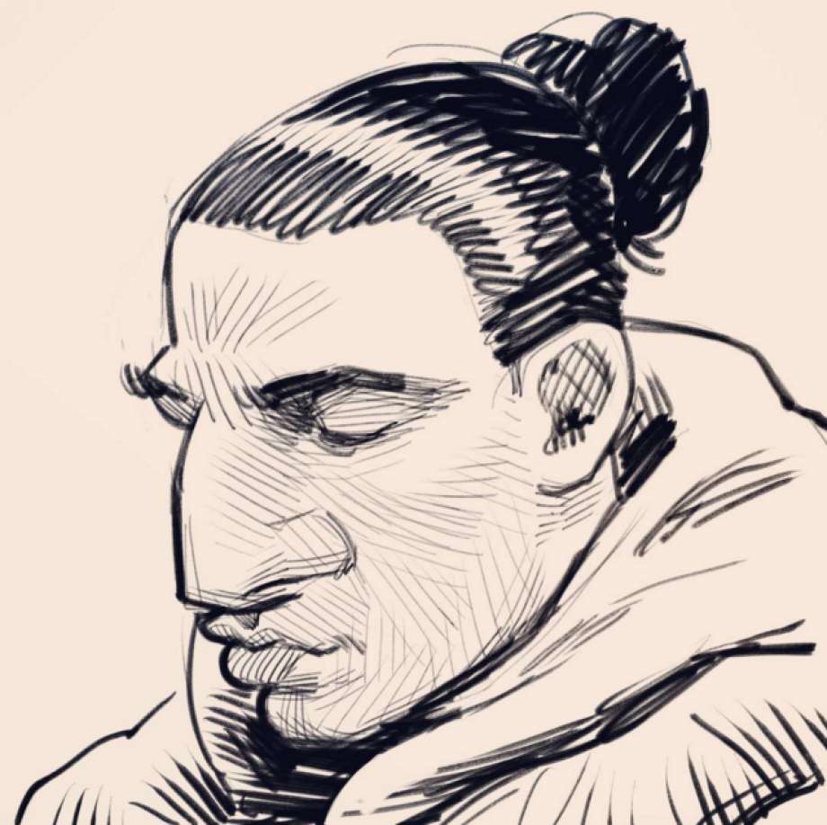 920x918 Local Artist Has Drawn Portraits Of Bart Passengers While - Local Drawing