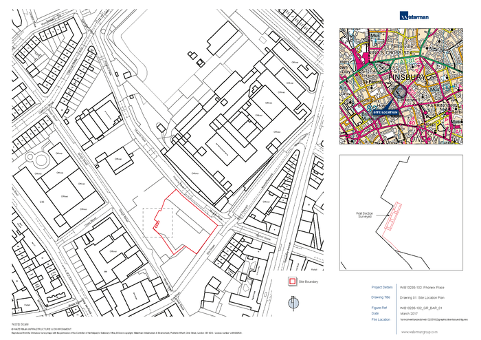 700x494 The Foundry Site, Phoenix Place, London Archaeological Building - Location Drawing