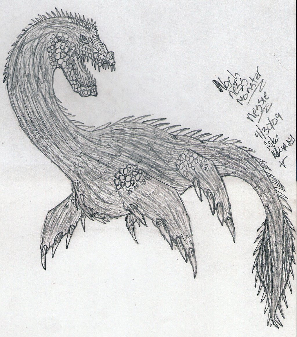 Loch Ness Monster Drawing