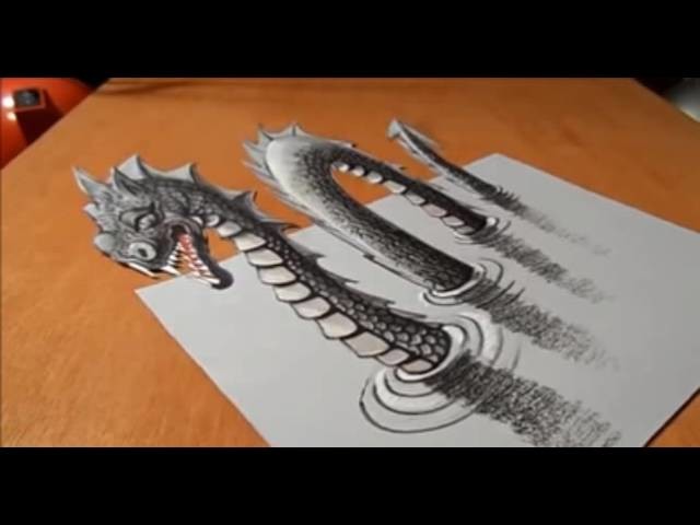 640x480 how i draw a loch ness monster, trick art - Loch Ness Monster Drawing