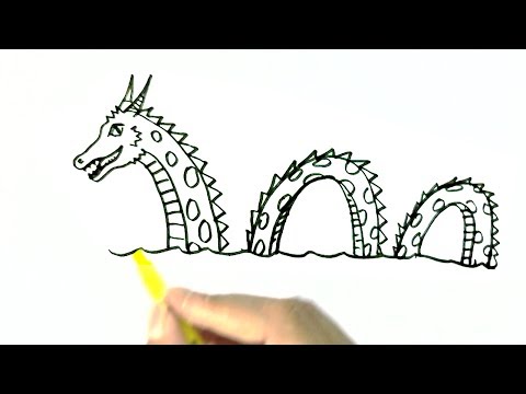 480x360 how to draw the loch ness monster, or nessie - Loch Ness Monster Drawing