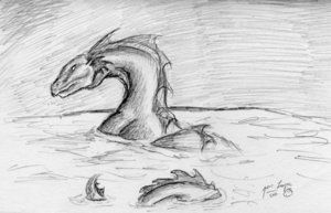 300x193 loch ness monster drawing - Loch Ness Monster Drawing
