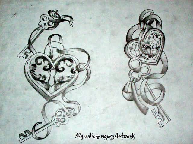 640x480 Heart Lock And Key Drawing At Com Free For Personal On Collection - Lock And Key Drawing