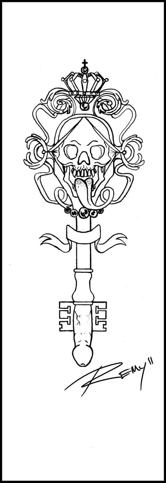 552x1600 Vintage Lock And Key Drawing - Lock And Key Drawing