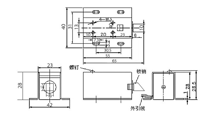 674x392 Door Lock - Lock Drawing