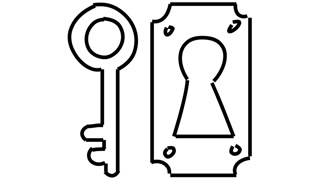 320x180 Key And Lock Line Drawing Illustration Animation Transparent - Lock Drawing
