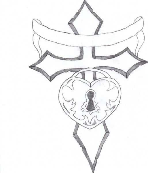 514x600 Lock And Key Coloring - Lock Drawing