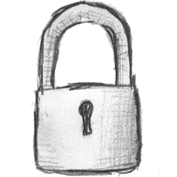 256x256 locked, lock, security icon - Lock Drawing