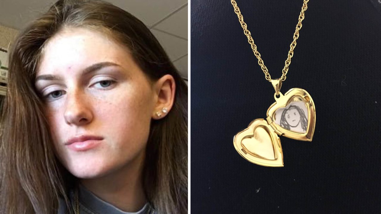 1280x720 twitter reacts to girl's locket drawing - Locket Drawing