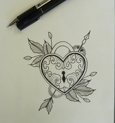 400x431 heart locket drawing tumblr - Locket Drawing