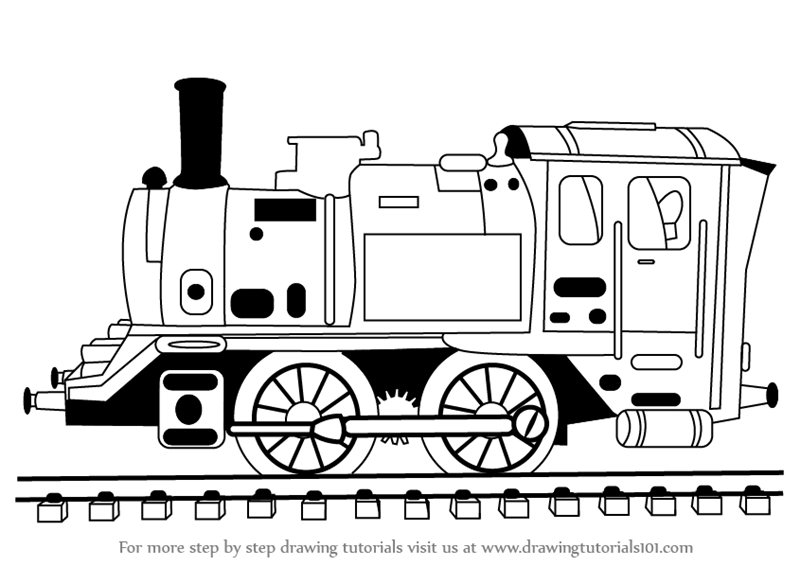 800x566 learn how to draw locomotive steam engine - Locomotive Drawing