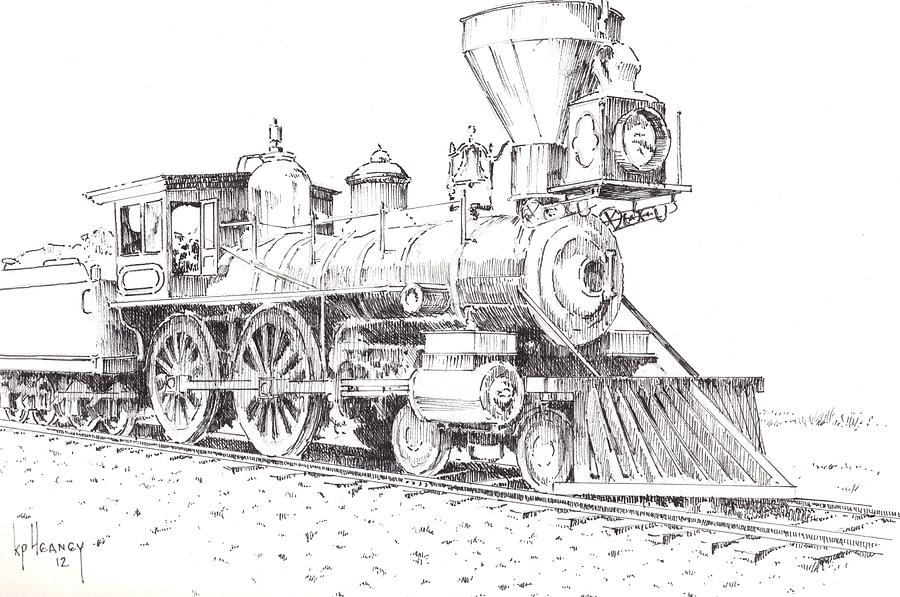 900x597 steam locomotive drawing - Locomotive Drawing